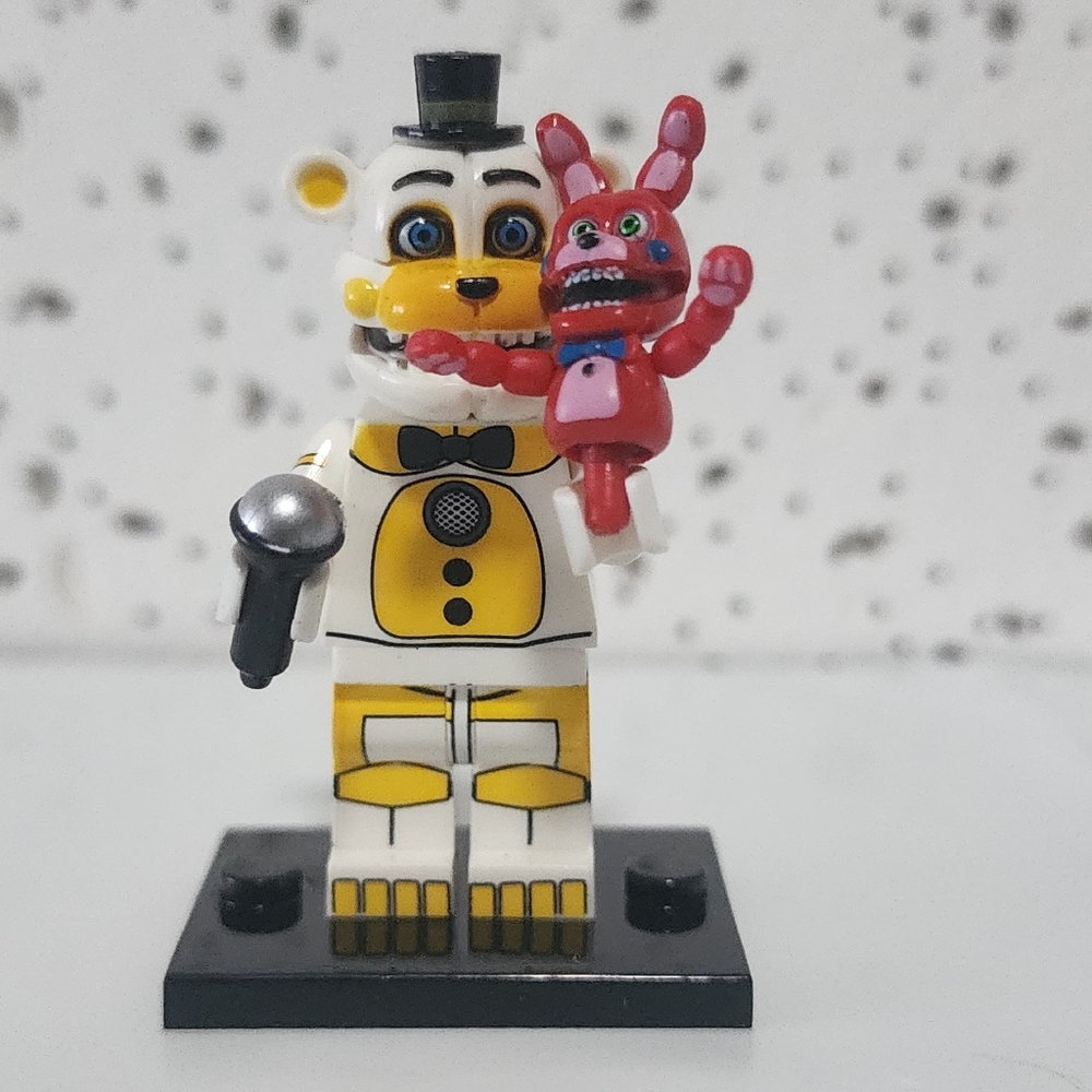 Five Nights at Freddy's Funtime Golden Freddy Custom Lego Minifigure - Picture 4 of 4